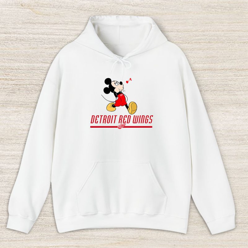 Mickey Mouse X Detroit Red Wings Team X NHL X Hockey Fan Unisex Hoodie TAH1325