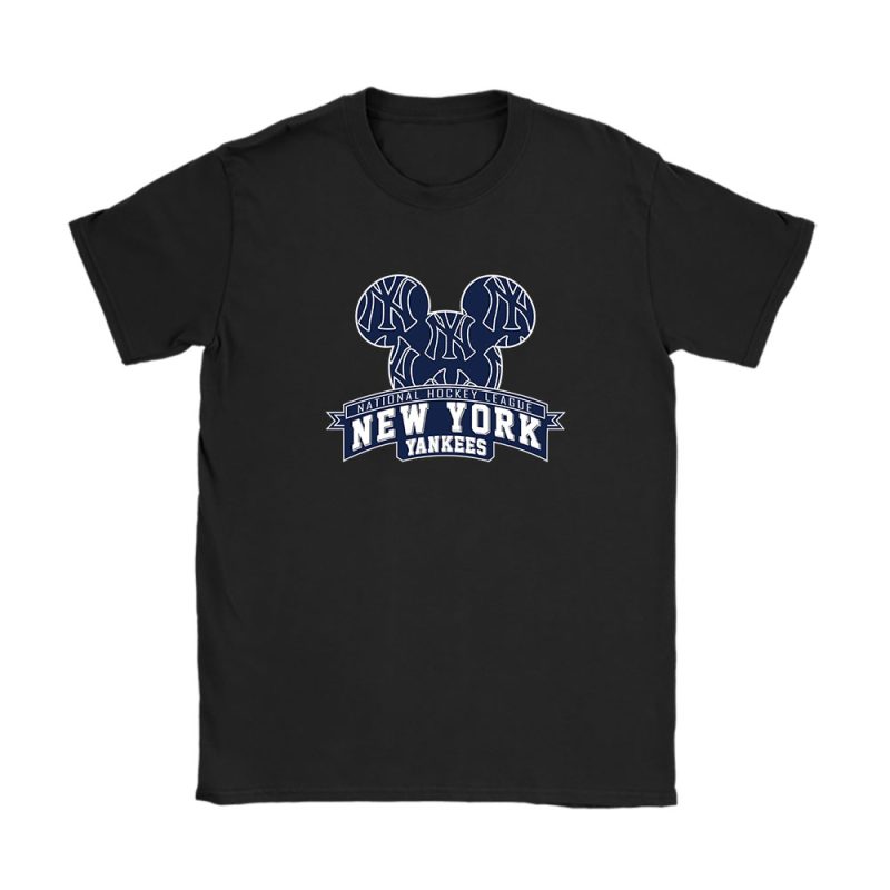Mickey Mouse X New York Yankees Team X MLB X Baseball Fans Unisex T-Shirt TAT1307