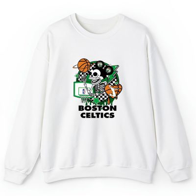 Mickey Skull Retro Basketball Sublimation Boston Celtics Team Unisex Sweatshirt TBS1580