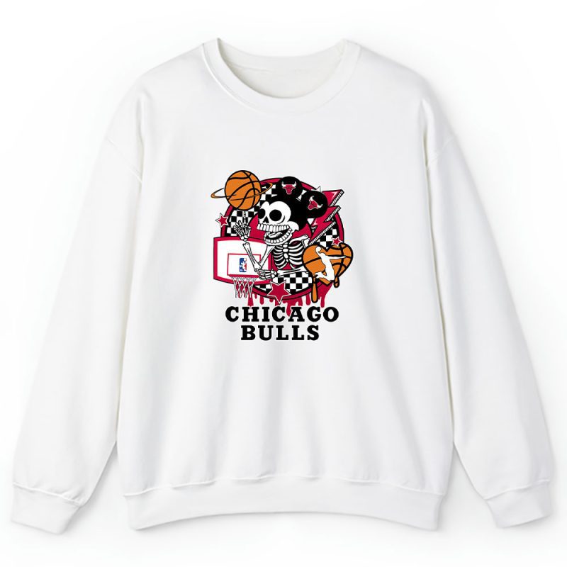 Mickey Skull Retro Basketball Sublimation Chicago Bulls Team Unisex Sweatshirt TBS1579