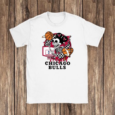 Mickey Skull Retro Basketball Sublimation Chicago Bulls Team Unisex T-Shirt TBT1579