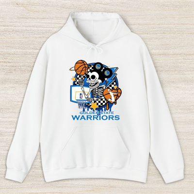 Mickey Skull Retro Basketball Sublimation Golden State Warriors Team Unisex Hoodie TBH1576