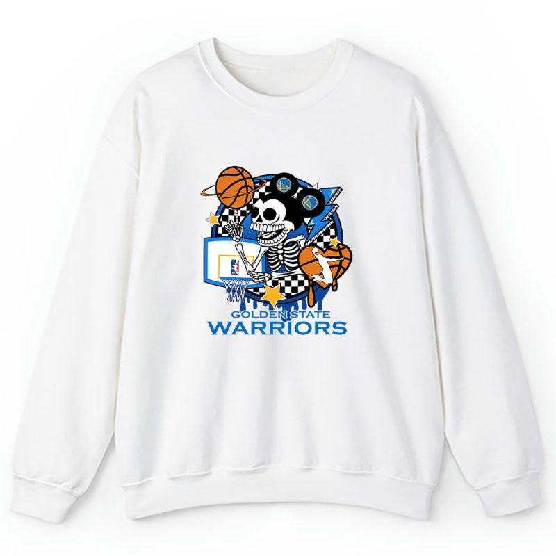 Mickey Skull Retro Basketball Sublimation Golden State Warriors Team Unisex Sweatshirt TBS1576