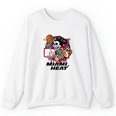 Mickey Skull Retro Basketball Sublimation Miami Heat Team Unisex Sweatshirt TBS1581