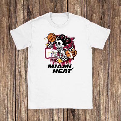 Mickey Skull Retro Basketball Sublimation Miami Heat Team Unisex T-Shirt TBT1581