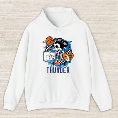 Mickey Skull Retro Basketball Sublimation Oklahoma City Thunder Team Unisex Hoodie TBH1583