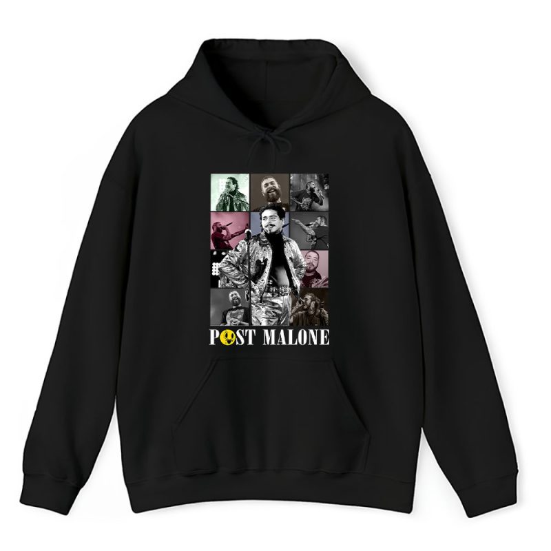 Post Malone Posty Retro Super Bowl Black Unisex Hoodie TAH1124