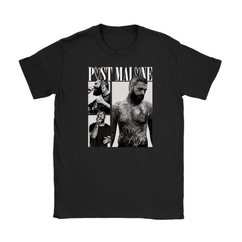 Post Malone Posty Retro Super Bowl Black Unisex T-Shirt TAT1121