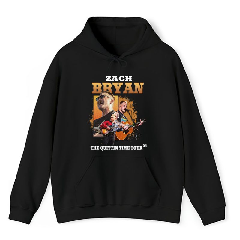 Zach Bryans The Quittin Time Tour 24 Unisex Pullover Hoodie TAH1077
