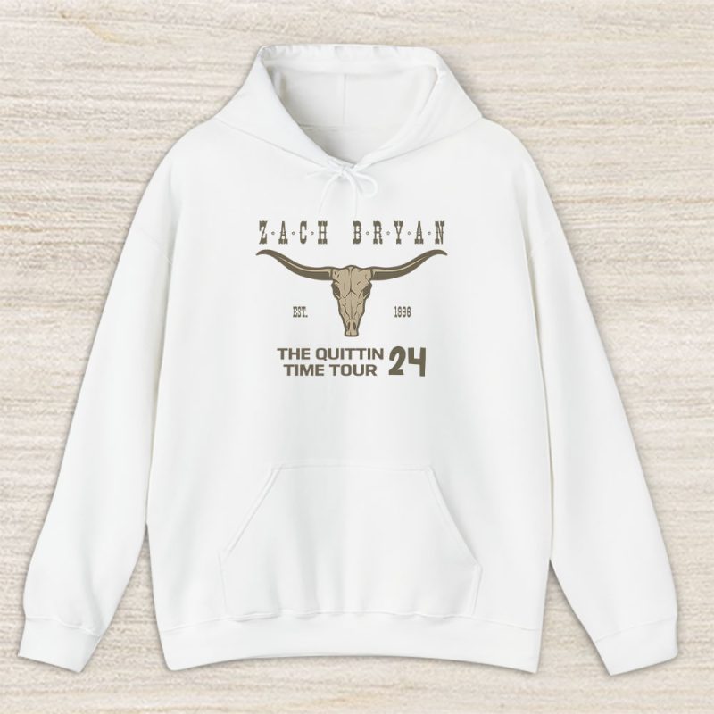 Zach Bryans The Quittin Time Tour 24 Unisex Pullover Hoodie TAH1091