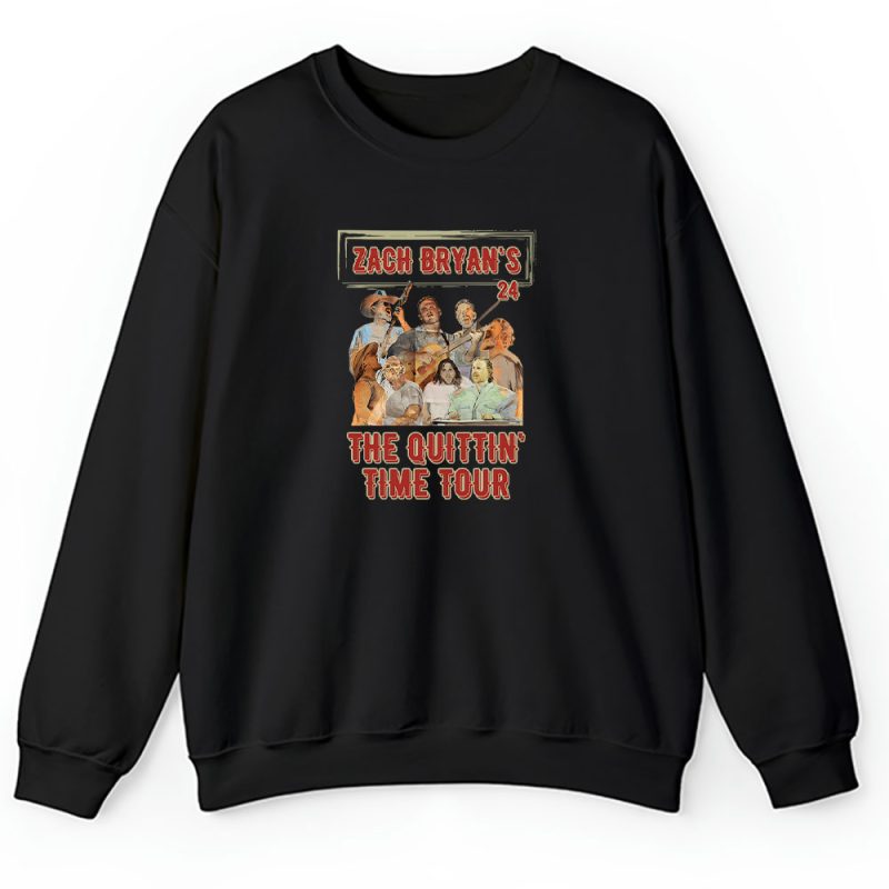 Zach Bryans The Quittin Time Tour 24 Unisex Pullover Sweatshirt TAS1075