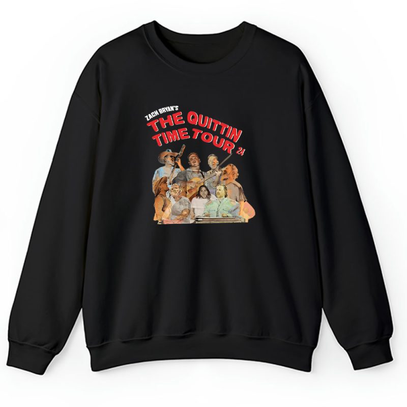 Zach Bryans The Quittin Time Tour 24 Unisex Pullover Sweatshirt TAS1090