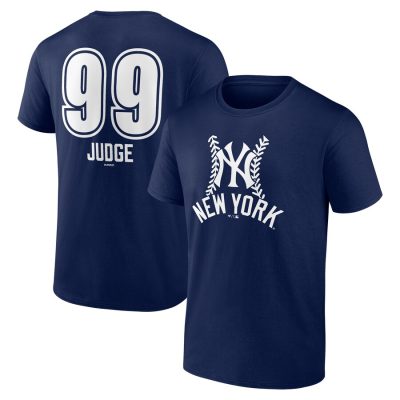 Aaron Judge New York Yankees Fastball Player Name & Number Unisex T-Shirt - Navy