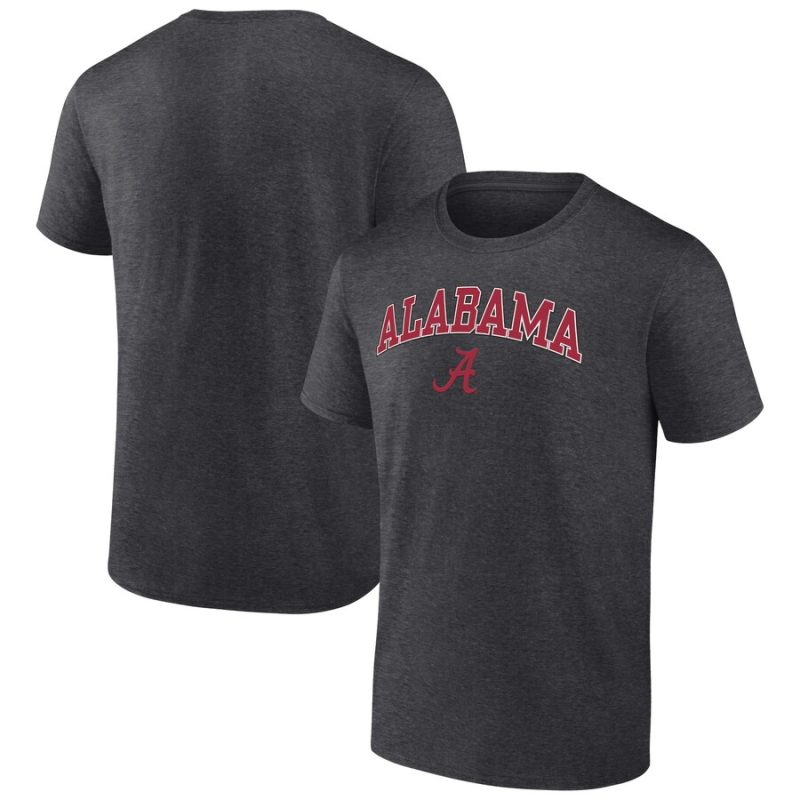 Alabama Crimson Tide Campus Unisex T-Shirt Heather Charcoal