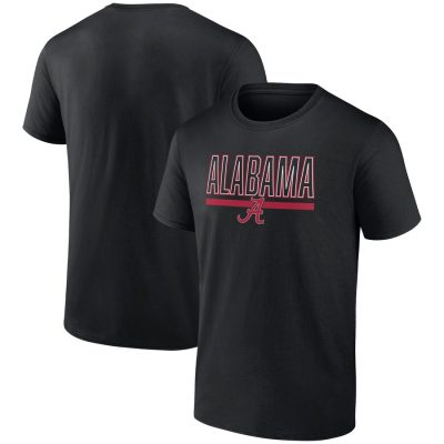 Alabama Crimson Tide Classic Inline Team Unisex T-Shirt - Black