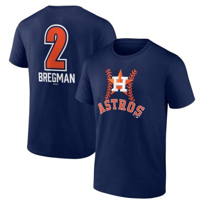 Alex Bregman Houston Astros Fastball Player Name & Number Unisex T-Shirt - Navy