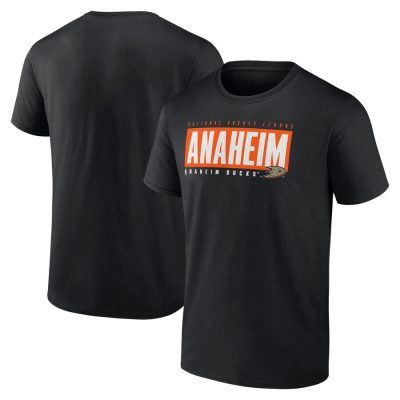 Anaheim Ducks Blocked Out Unisex T-Shirt - Black