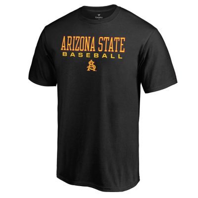 Arizona State Sun Devils True Sport Baseball Unisex T-Shirt - Black