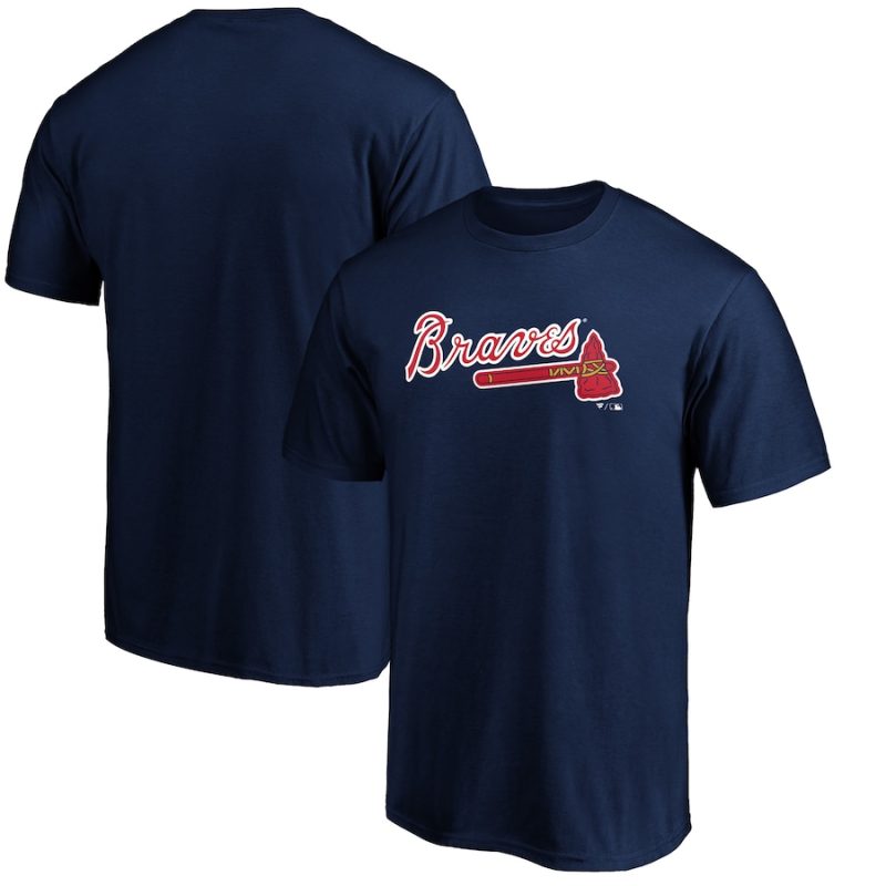 Atlanta Braves Official Team Wordmark Unisex T-Shirt Navy