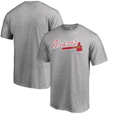 Atlanta Braves Team Wordmark Unisex T-Shirt Heathered Gray