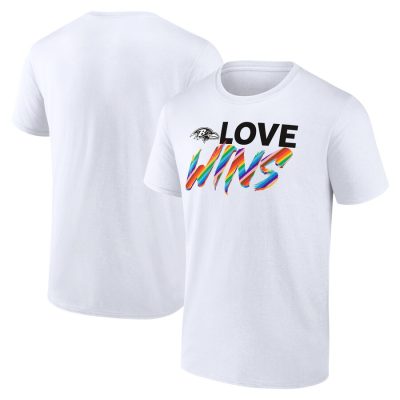 Baltimore Ravens Love Wins Unisex T-Shirt - White