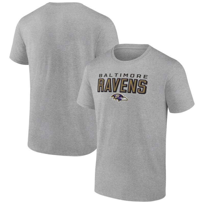 Baltimore Ravens Primary Logo Unisex T-Shirt - Heather Gray