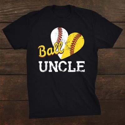 Baseball Softball Ball Heart Uncle Unisex T-Shirt