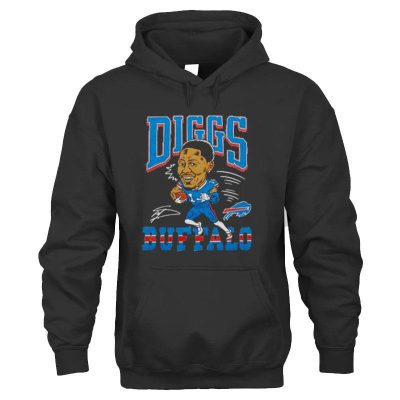 Buffalo Bills Stefon Diggs Signature Homage Caricature Player Unisex Hoodie