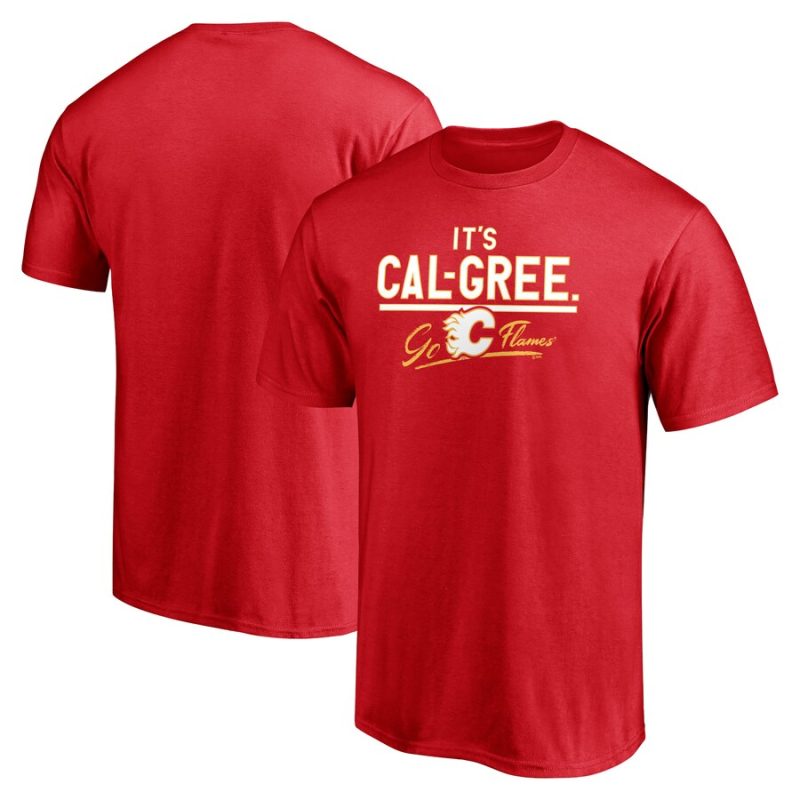 Calgary Flames Hometown Collection Push Ahead Unisex T-Shirt - Red