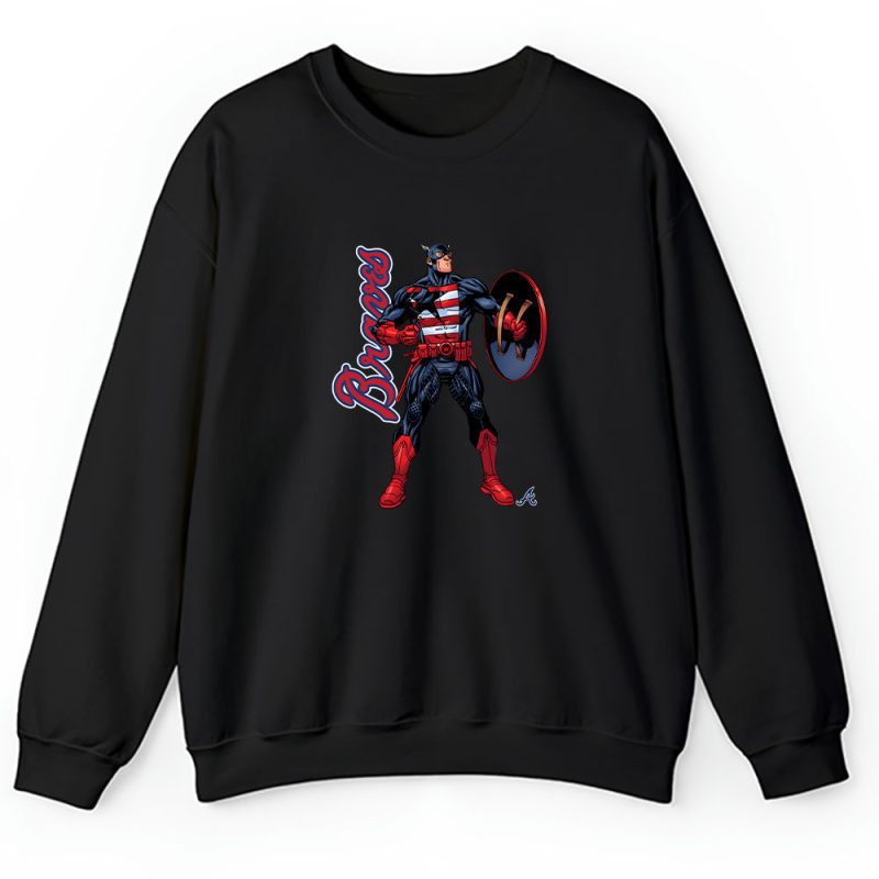Captain America MLB Atlanta Braves Unisex Sweatshirt TAS1682