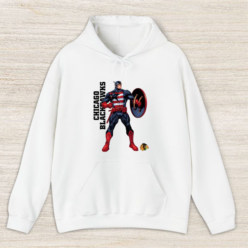 Captain America NHL Chicago Blackhawks Unisex Hoodie TAH1696