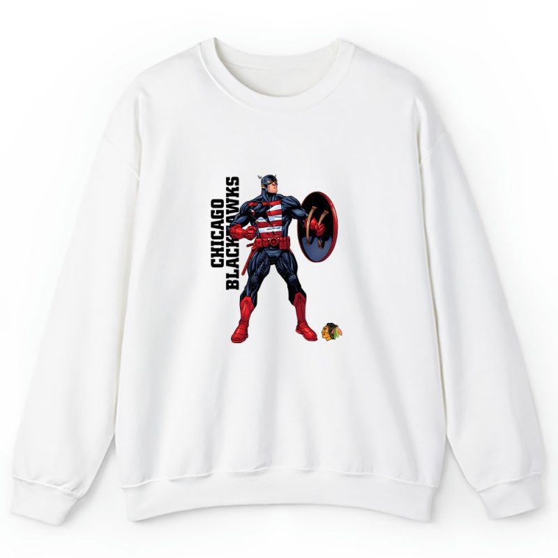 Captain America NHL Chicago Blackhawks Unisex Sweatshirt TAS1696