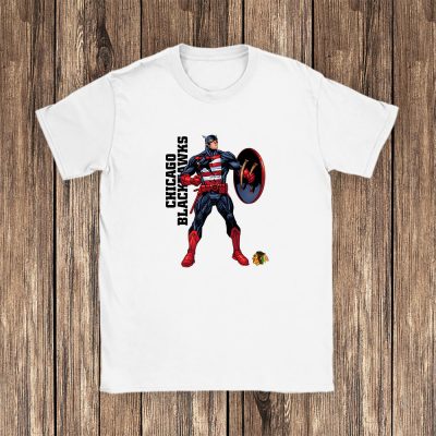 Captain America NHL Chicago Blackhawks Unisex T-Shirt TAT1696