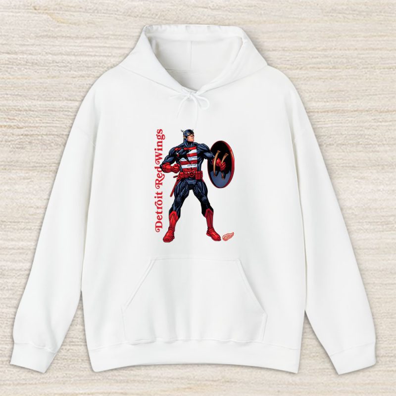 Captain America NHL Detroit Red Wings Unisex Hoodie TAH1706