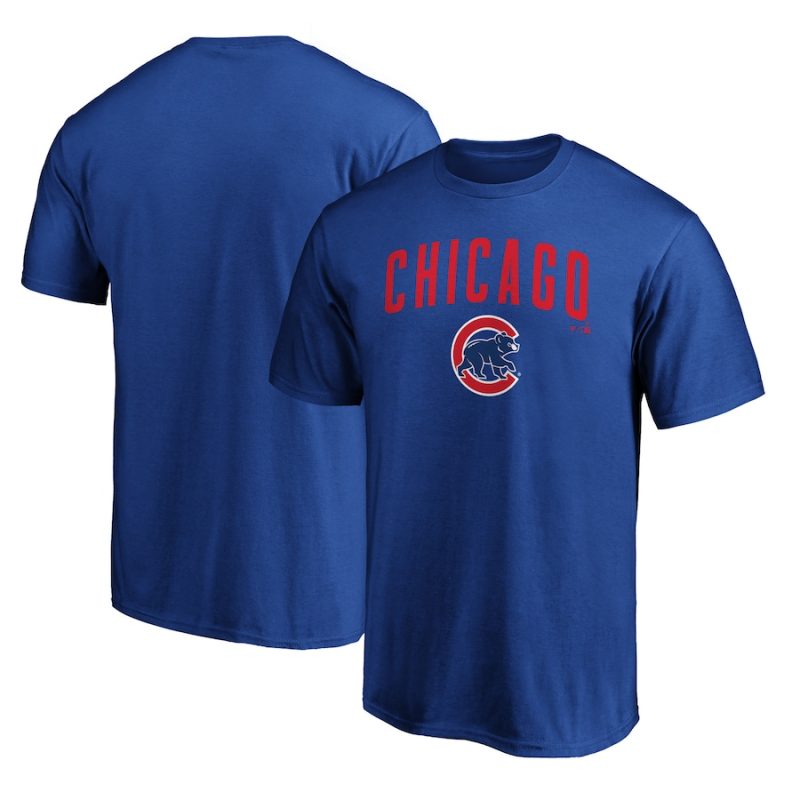 Chicago Cubs Team Lock Up Wordmark Unisex T-Shirt Royal