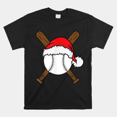 Christmas Baseball Player Santa Sports Unisex T-Shirt