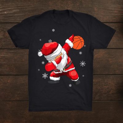 Christmas Cute Dabbing Basketball Santa Unisex T-Shirt