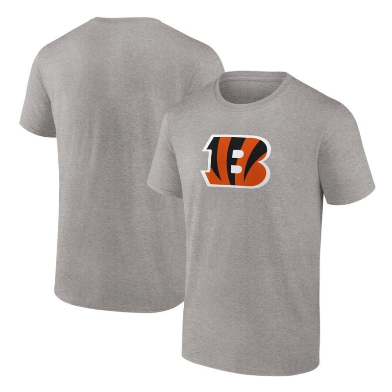 Cincinnati Bengals Primary Logo Unisex T-Shirt - Heathered Gray