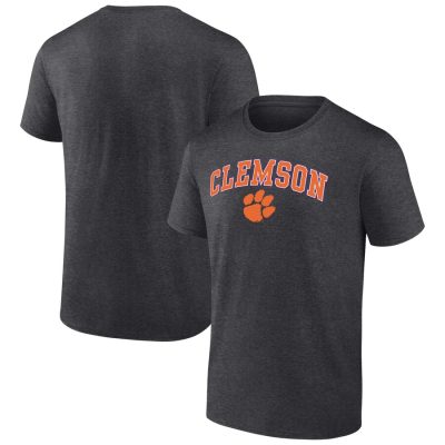 Clemson Tigers Campus Unisex T-Shirt Heather Charcoal