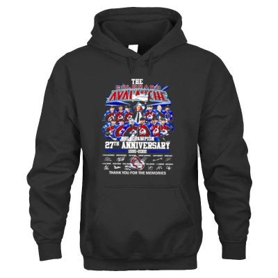 Colorado Avalanche Signatures Nhl Champion 27Th Anniversary Unisex Hoodie