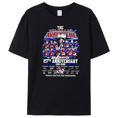 Colorado Avalanche Signatures Nhl Champion 27Th Anniversary Unisex T-Shirt