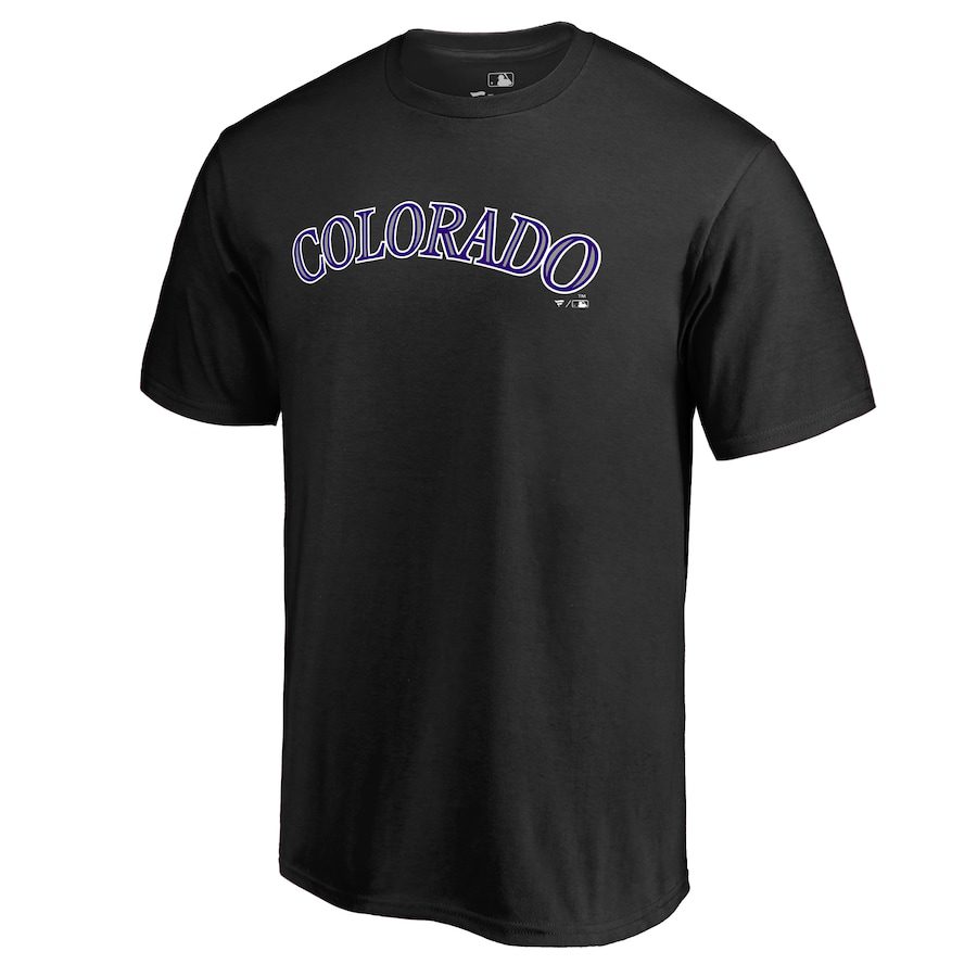 Colorado Rockies Team Wordmark Unisex T-Shirt Black - Cutechesss