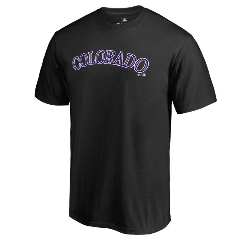 Colorado Rockies Team Wordmark Unisex T-Shirt Black