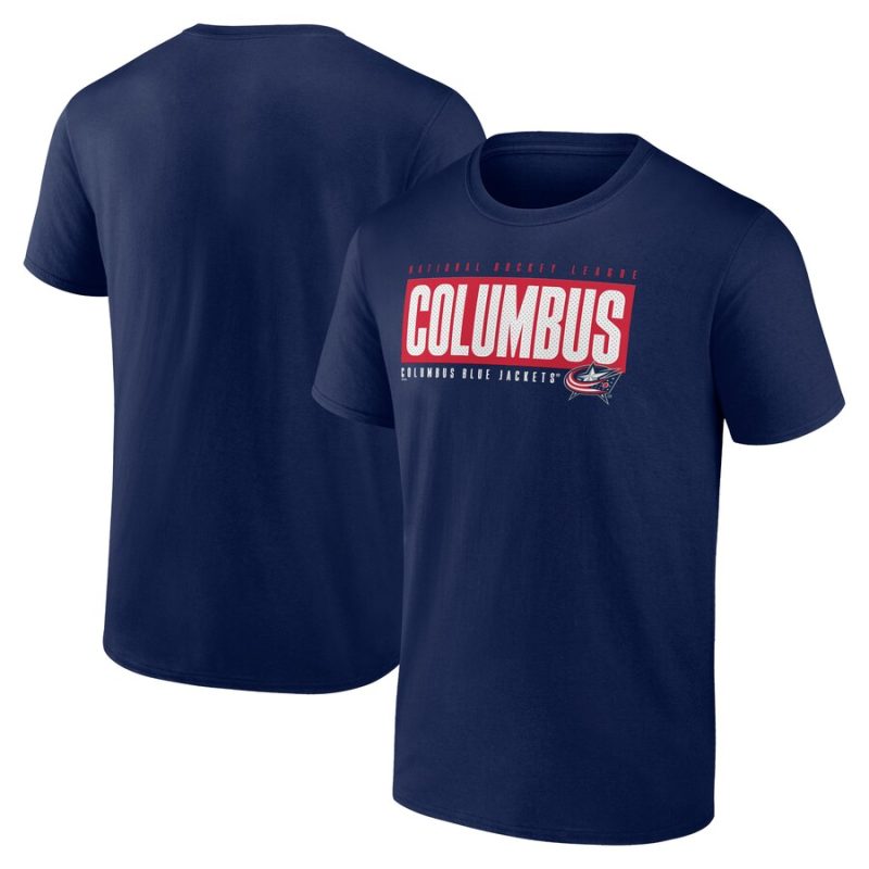 Columbus Blue Jackets Blocked Out Unisex T-Shirt - Navy