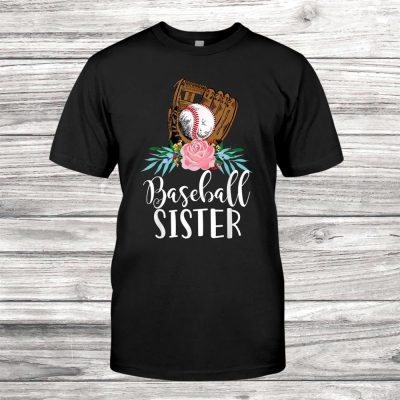 Cute Baseball Heart Player Game Team Gift Sister Brother Sis Unisex T-Shirt