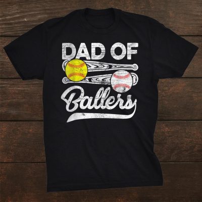 Dad Of Ballers Gifts Baseball Softball Dad Coach Unisex T-Shirt