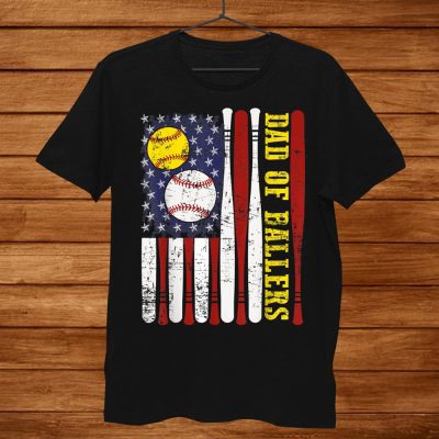 Dad Of Ballers Unisex T-Shirt Funny Baseball Softball Gift From Son Unisex T-Shirt