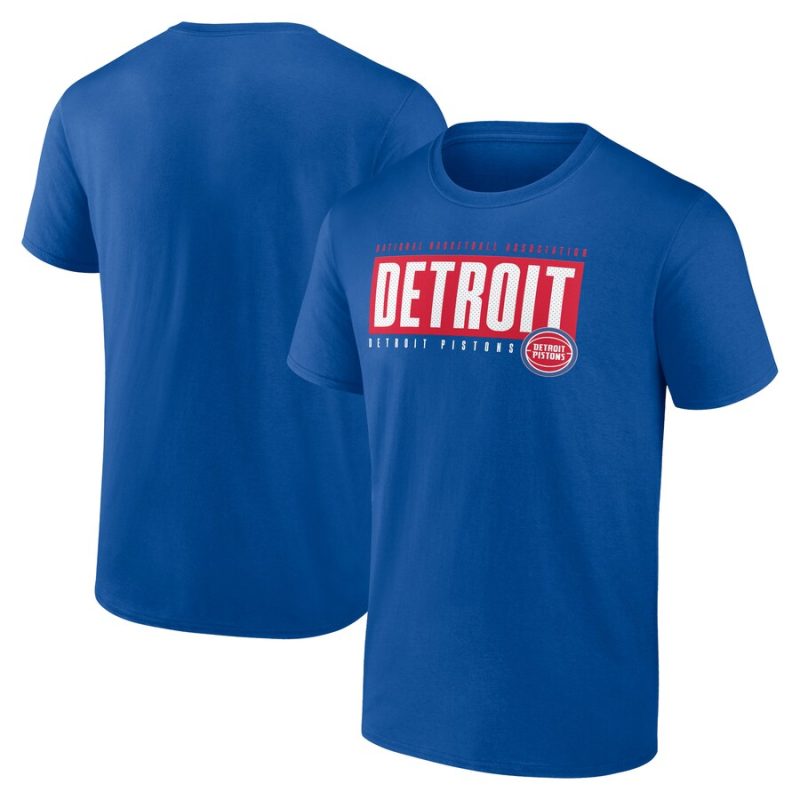 Detroit Pistons Blocked Out Unisex T-Shirt - Blue