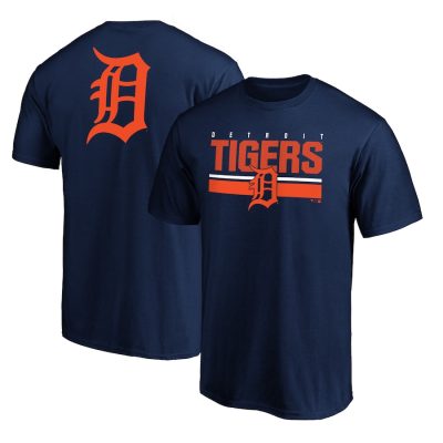 Detroit Tigers End Game Team Wordmark Unisex T-Shirt Navy