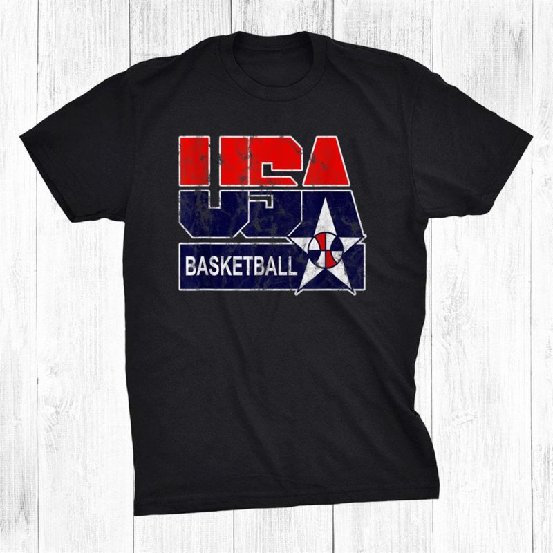 Distressed Retro990s Usa United States Basketball Team Unisex T-Shirt